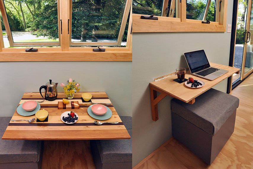 میز آشپزخانه تاشو دو برابر فضا ایجاد می کند