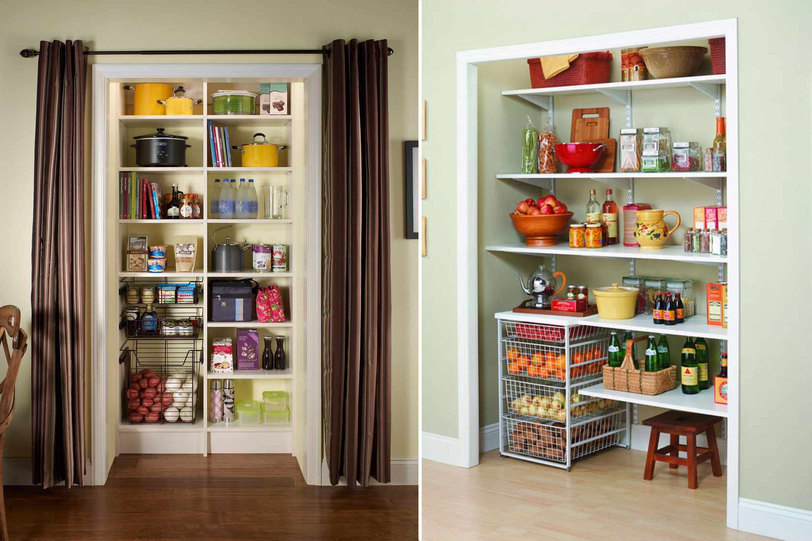 فضای ذخیره سازی آشپزخانه را در یک اتاق مجاور ایجاد کنید