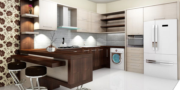 طراحی سه بعدی کابینت های آشپزخانه